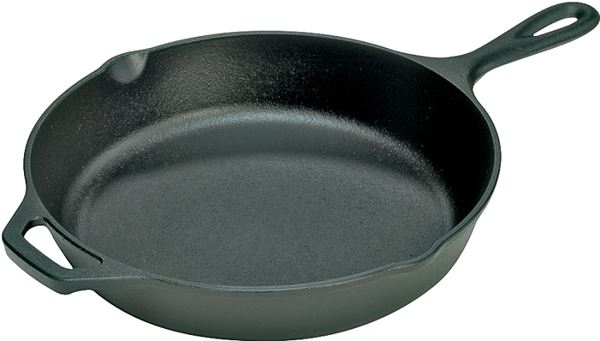 Lodge L12SK3 Pre-Seasoned Skillet with Handle, 13-1/4 in Dia, Iron, Black