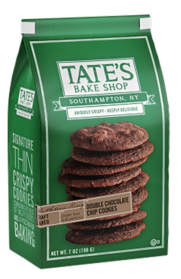 Tate's Bake Shop 1001064 Cookies, Double Chocolate Chip, 7 oz, Bag, Pack of 6