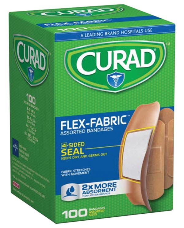 Curad CUR0700RB Adhesive Bandage, Fabric Bandage, 24/CS