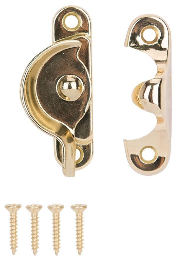 ProSource 802519BP-PS Sash Cam Lock, Zinc, Brass Plated