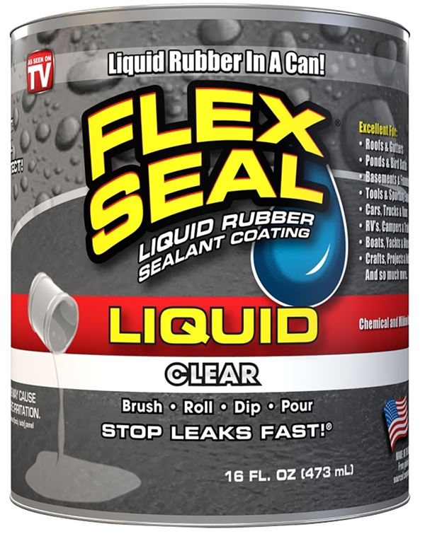 Flex Seal LFSCLRR16 Rubberized Coating, Clear, 16 oz