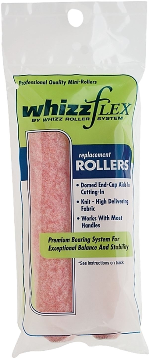 Whizz 44218 Roller Cover, 1/2 in Thick Nap, 6 in L, Polyester Cover, Pink