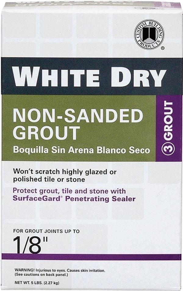 Custom WDG5-4 Non-Sanded Grout, White, 5 lb Box