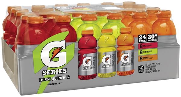 Gatorade 20781 Thirst Quencher Sports Drink, Liquid, Fruit Punch, Lemon, Orange Flavor, 20 oz Bottle, Pack of 24