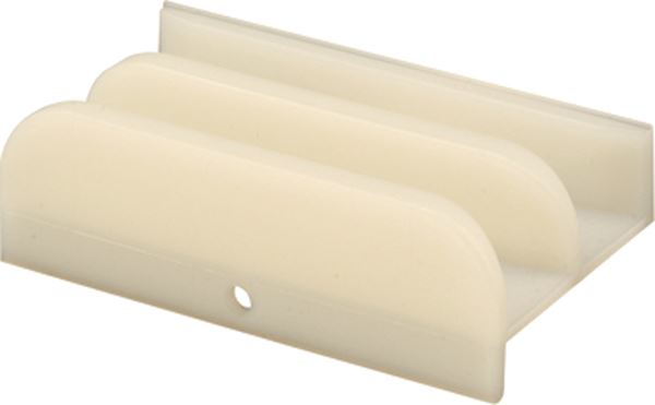 Prime-Line M 6219 Shower Door Bottom Guide Assembly, Plastic, White, For: Framed Tub Enclosure Doors