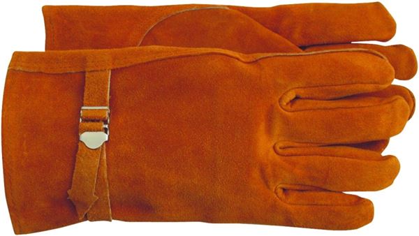 Boss 4071M Gloves, M, Keystone Thumb, Open Cuff, Cowhide Leather, Brown