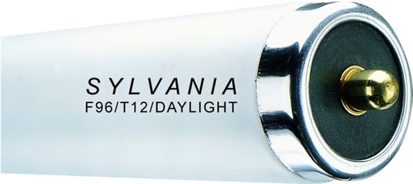 Sylvania 29500 Fluorescent Bulb, 75 W, T12 Lamp, Single Pin Lamp Base, 3837 Lumens, 6500 K Color Temp, Daylight Light, Pack of 15