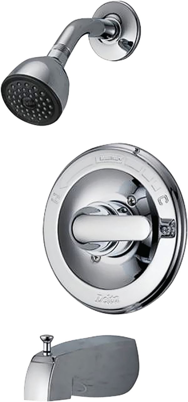 Delta 134900 Tub and Shower, Brass, Chrome Plated