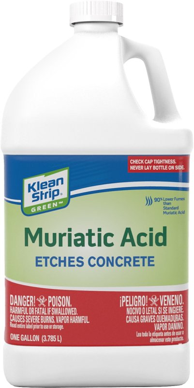 Klean Strip GKGM75006 Safer Muriatic Acid, Liquid, Slight Pungent, Pungent, 1 gal, Can, Pack of 4