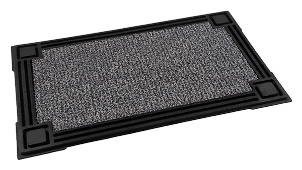 Grassworx Clean Machine Series 10374051 Door Mat, 30 in L, 18 in W, Rectangular, Capitol Pattern, Cinder, Pack of 1