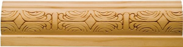 Waddell MLD363 Base Moulding, 96 in L, 3-1/8 in W, Pine Wood, Pack of 10