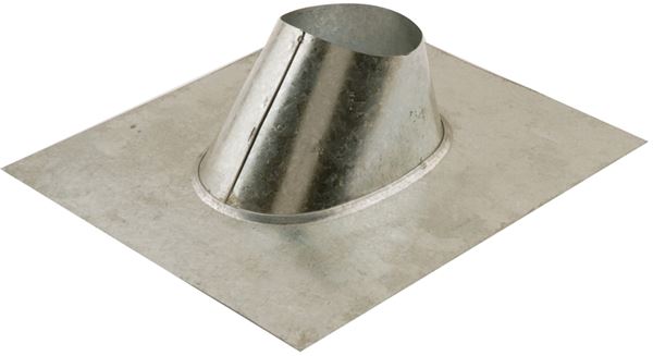 AmeriVent 4EF Roof Vent Flashing, 16-3/8 in OAL, 13-3/4 in OAW, Galvanized Steel