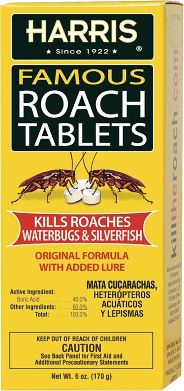 Harris HRT-6 Roach Tablet, Crystalline Solid, 6 oz