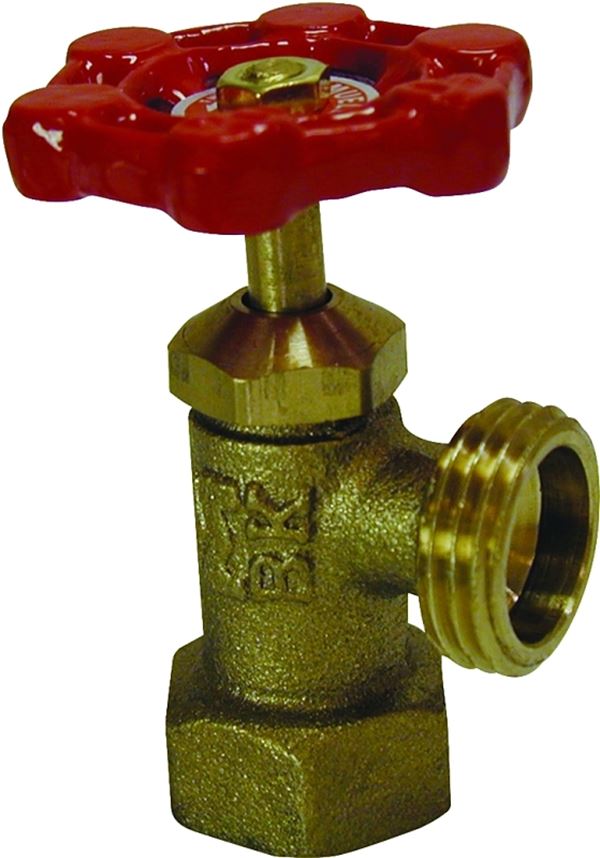 B & K ProLine Series 102-104 Boiler Drain Valve, 3/4 in Connection, FPT x Hose, 125 psi Pressure, Brass Body