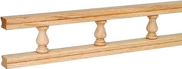 Waddell 5506 OAK Galley Rail, 6 ft L, 2-1/2 in W, Natural