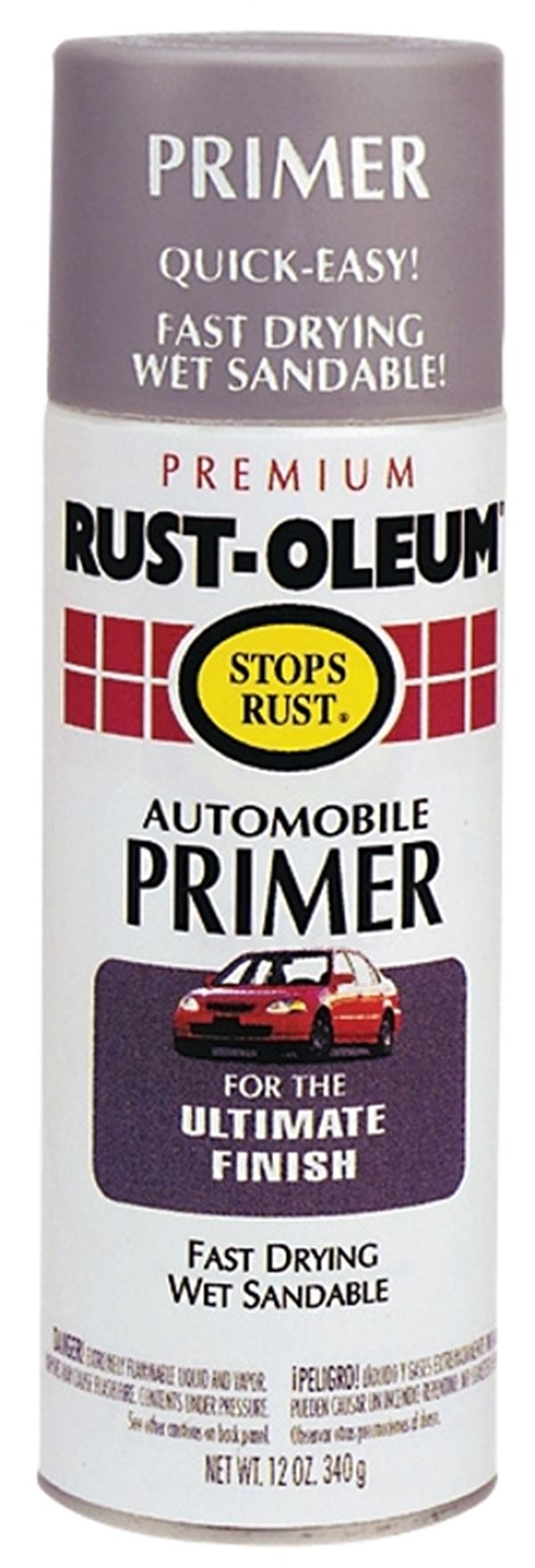 Rust-Oleum 2081830 Automotive Spray Primer, Light Gray, 12 oz, Can