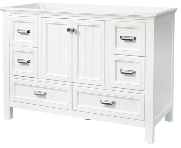 Craft + Main Brantley Series BAWV4822D Bathroom Vanity, 48 in W Cabinet, 21-1/2 in D Cabinet, 34 in H Cabinet, Wood