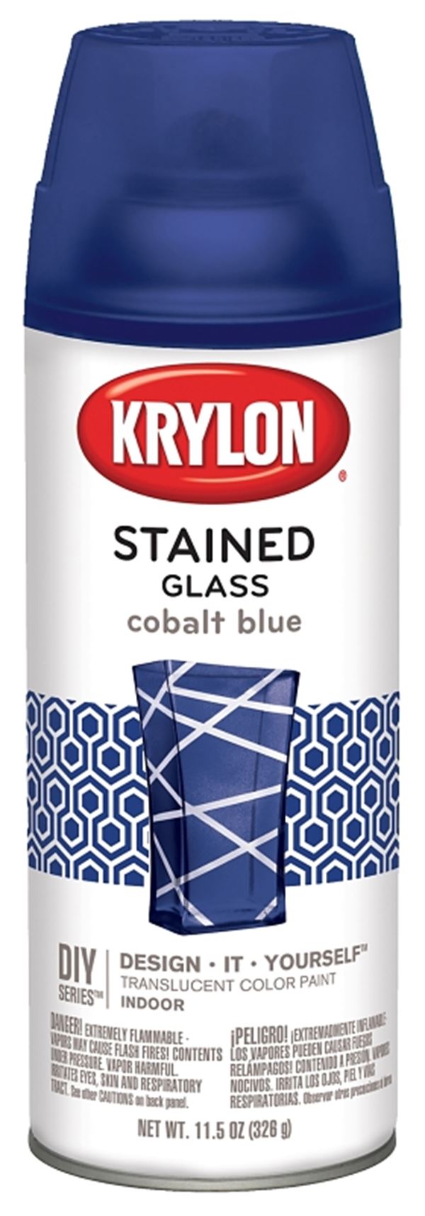 Krylon K09036000 Stained Glass Spray, Gloss, Cobalt Blue, 11.5 oz, Can