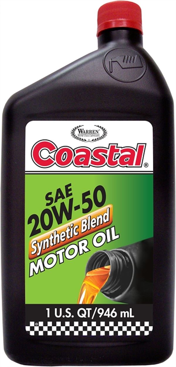 Coastal 10701 Motor Oil, 20W-50, 1 qt, Pack of 12