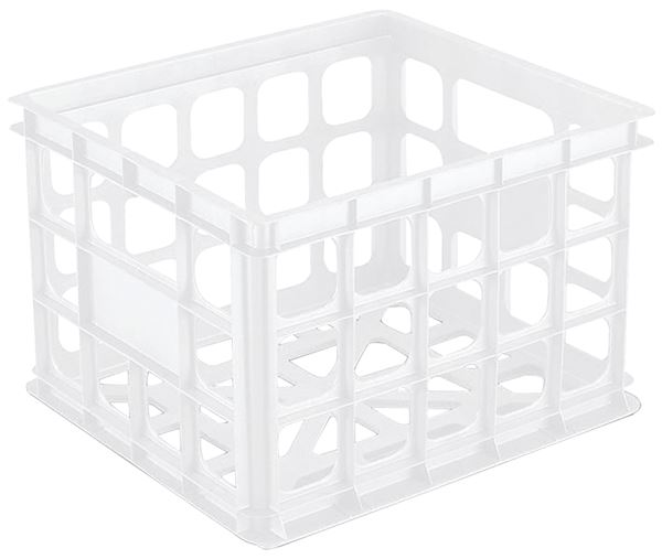 MILK CRATE 15X13X10 WHT, Pack of 6