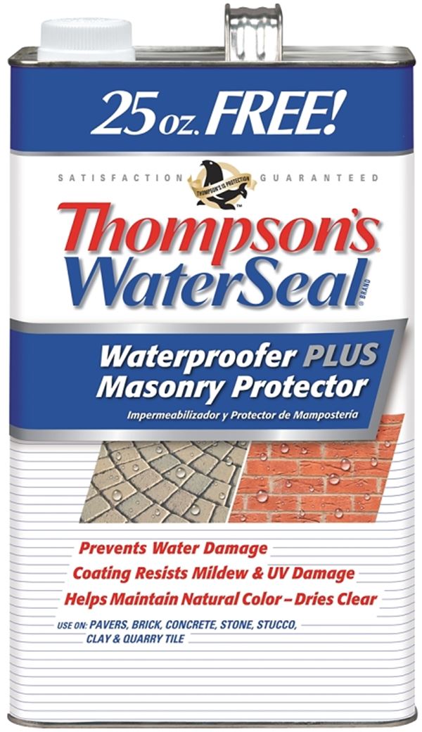 Thompson's WaterSeal TH.023111-03 Masonry Protector, Clear, 1.2 gal, Pack of 4