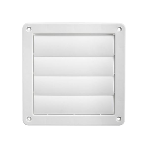 Lambro 361W Louvered Vent, 6 in W, Plastic