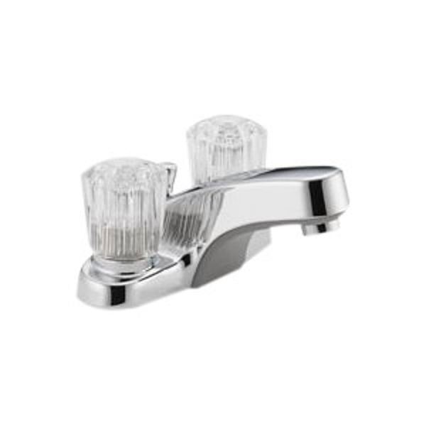 Peerless P245LF Bathroom Faucet, 1.2 gpm, 2-Faucet Handle, Metal, Chrome Plated, Knob Handle, Standard Spout