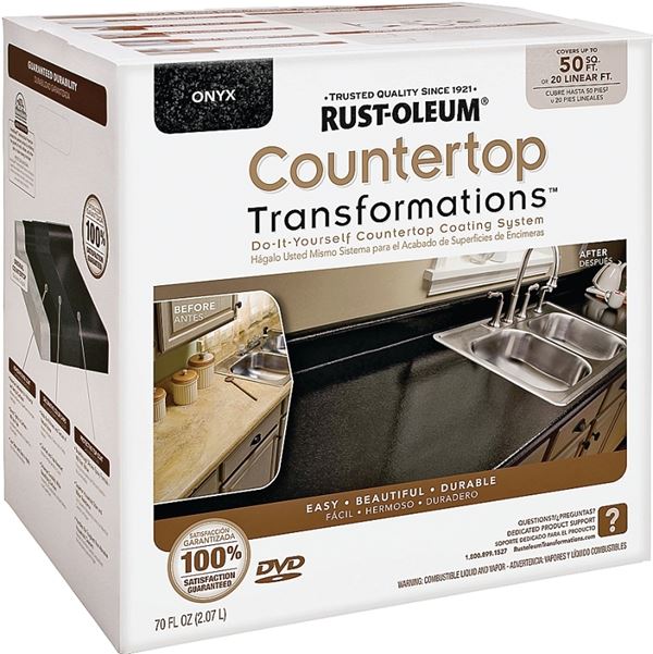 Rust-Oleum 258284 Countertop Transformations Kit, Liquid, Mild, Onyx