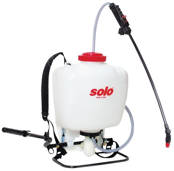 Solo 425 Backpack Sprayer, 4 gal Tank, HDPE Tank, 25 ft Horizontal, 20 ft Vertical Spray Range, 4 ft L Hose