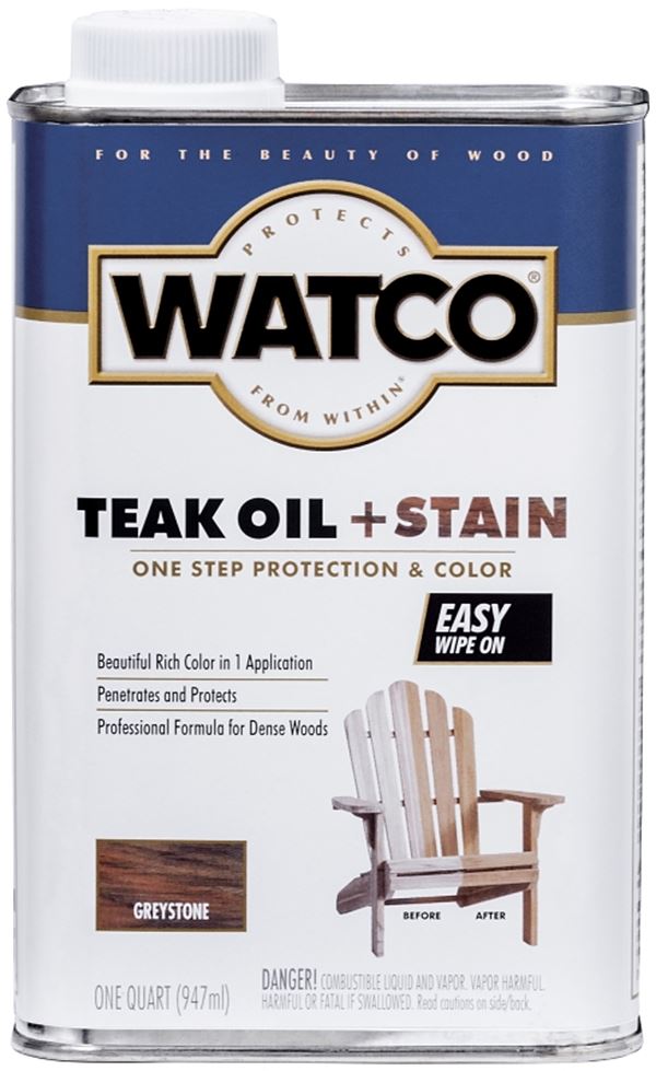 Watco 348759 Oil and Stain, Warm Glow, Graystone, Liquid, 1 qt, Can