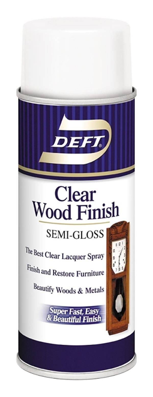 Deft DFT011S/54 Brushing Lacquer, Semi-Gloss, Liquid, Clear, Aerosol Can