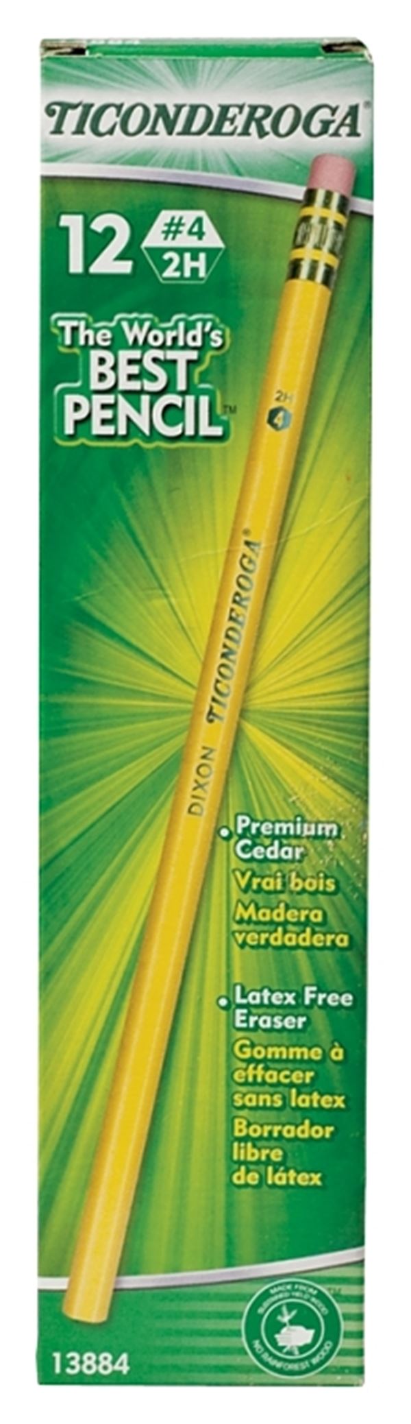 PENCIL EXTRA HARD YELLOW 12CT, Pack of 6