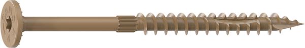 Camo 0360200 Structural Screw, 1/4 in Thread, 4 in L, Flat Head, Star Drive, Sharp Point, PROTECH Ultra 4 Coated, 10