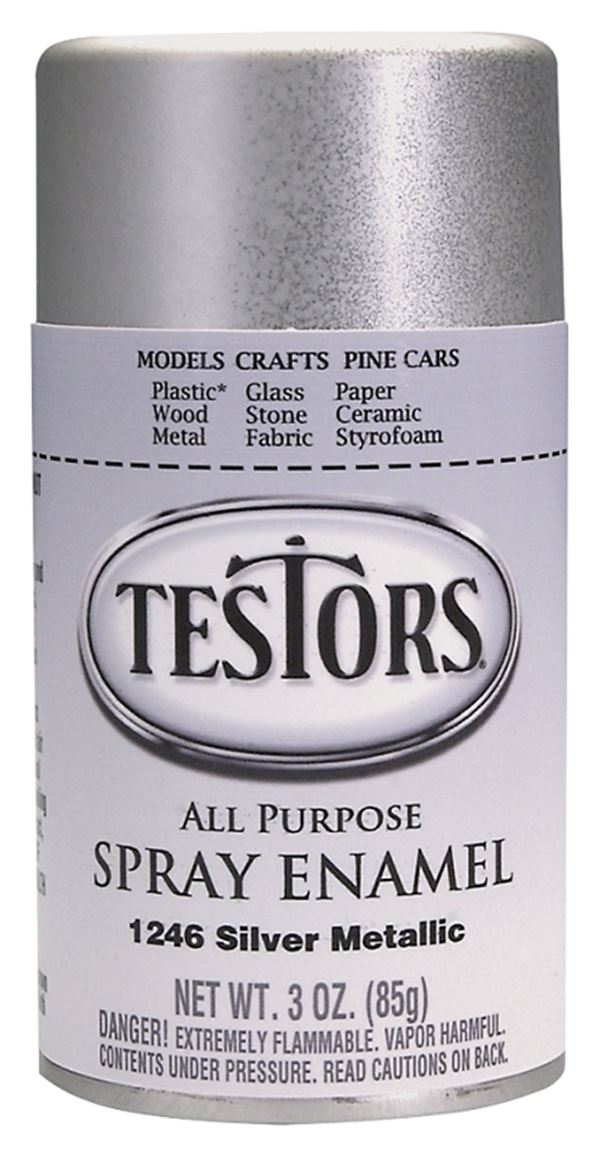 Testors 1246T Craft Paint, Metallic, Silver, 3 oz, Bottle