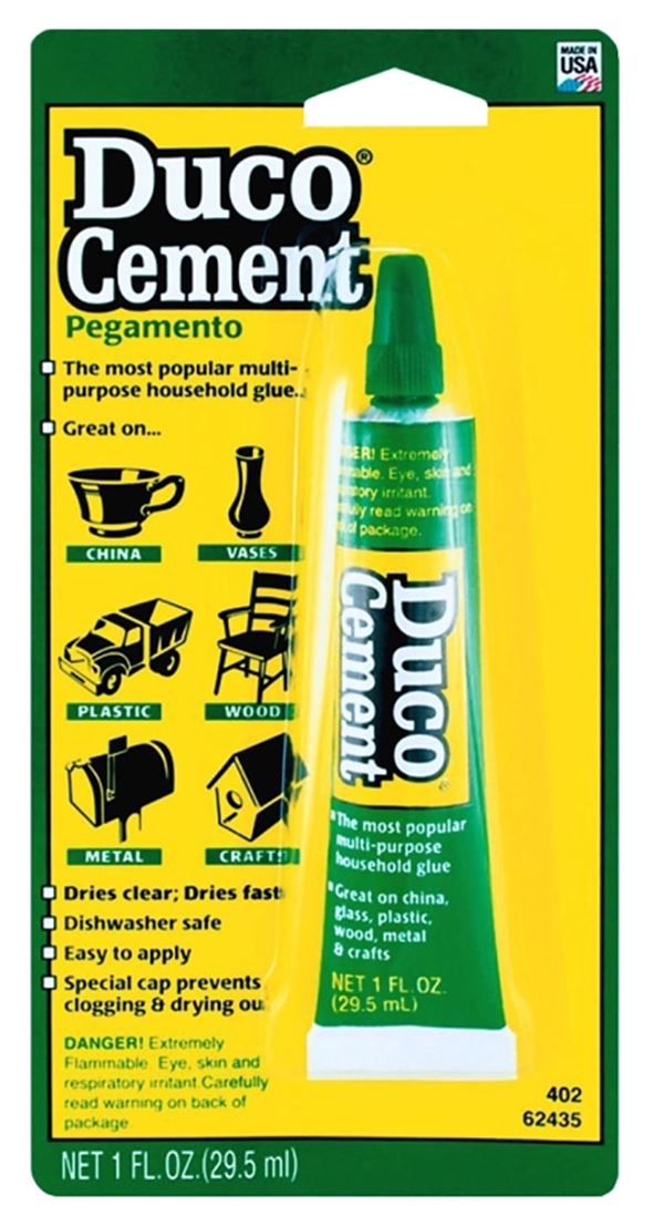 Devcon 62435 Household Cement, Liquid, Solvent, Clear, 1 oz Tube