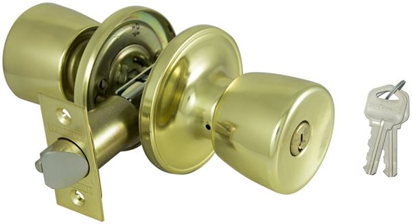 ProSource Entry Knob, Brass, KW1, KA3 Keyway, 3 Grade, Pack of 3