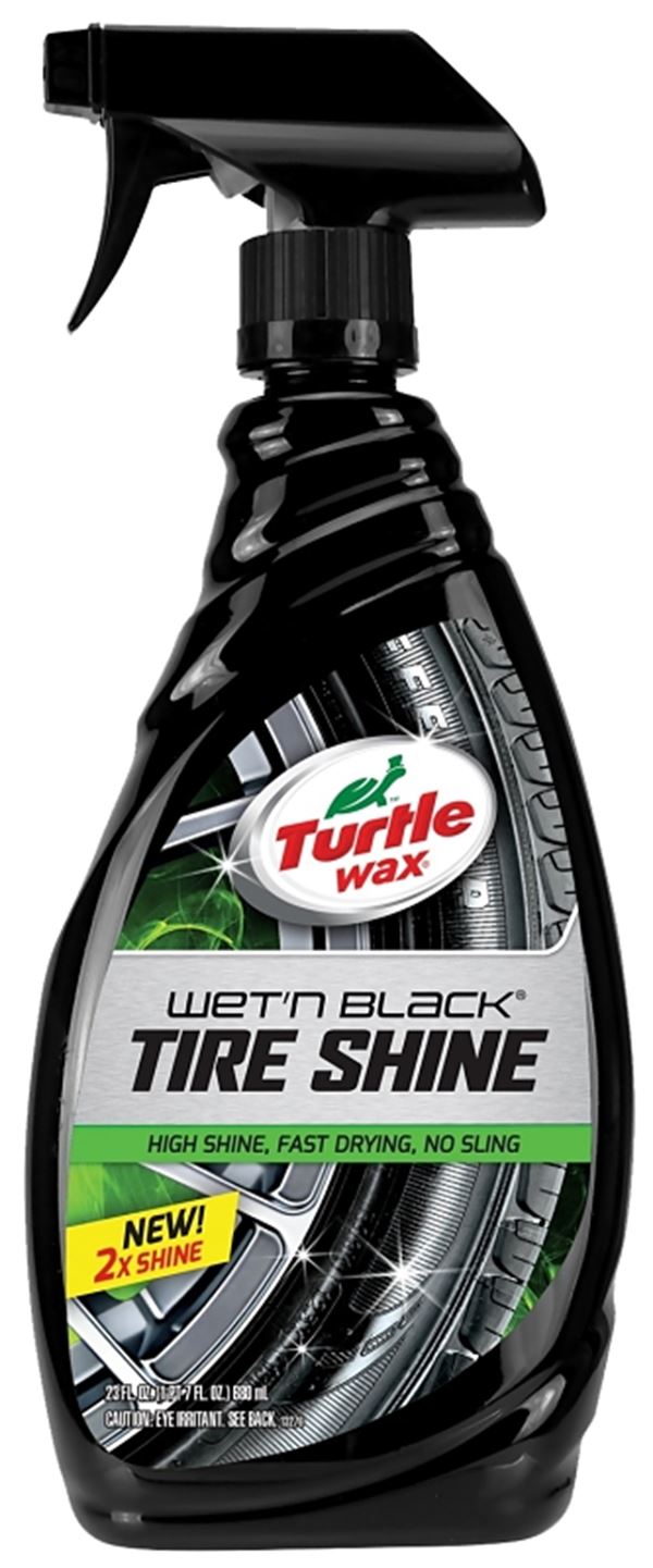 Turtle Wax WET'N BLACK T217RA Tire Shine, 23 fl-oz, Liquid, Fresh Leather