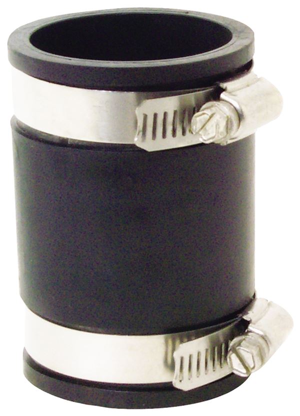 Fernco 1056 Series 1056-150 Flexible Pipe Coupling, 1-1/2 in, PVC, 4.3 psi Pressure