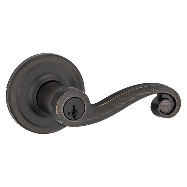 Kwikset Signature Series 740LL 11P SMT 6AL Entry Lever, Venetian Bronze, Zinc, Residential, Re-Key Technology: SmartKey