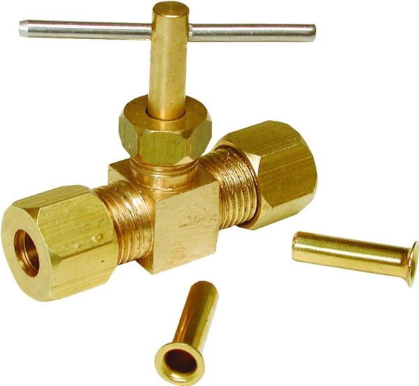 Dial 9406 Compression Needle Valve, Straight, Brass, For: Evaporative Cooler Purge Systems