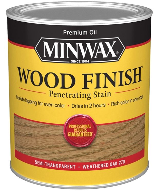 Minwax 700474444 Wood Stain, Weathered Oak, Liquid, 1 qt, Can