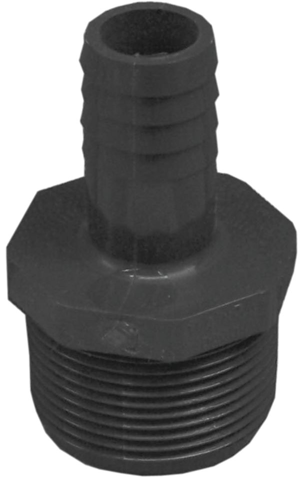 Boshart UPPRA-1207 Reducing Pipe Adapter, 3/4 x 1-1/4 in, Insert x MIP, Polypropylene