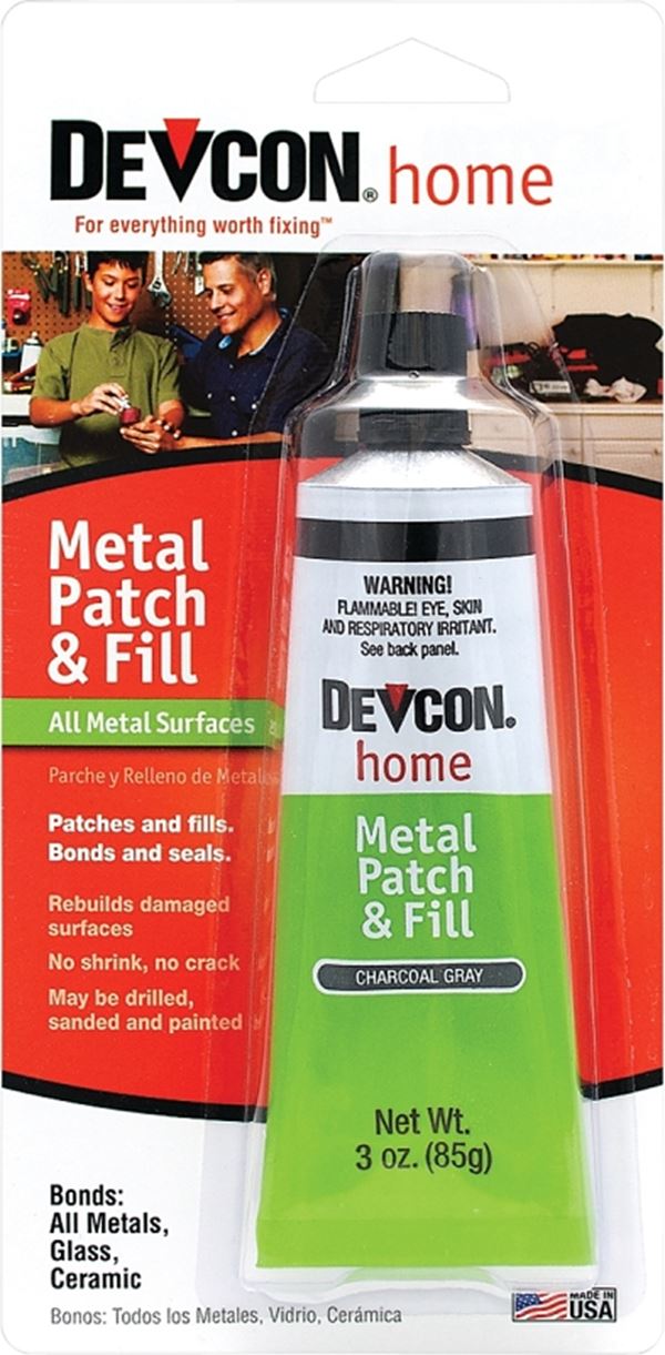 Devcon 50345 Metal Patch and Fill, Charcoal Gray, 3.5 oz, Tube