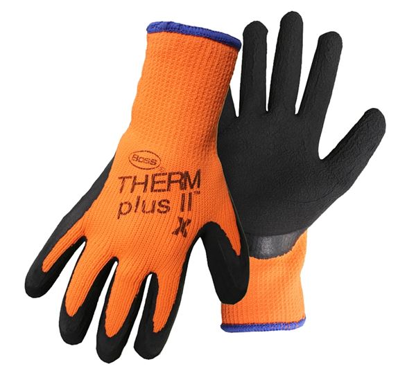 Boss 7843L Gloves, L, Knit Wrist Cuff, Orange