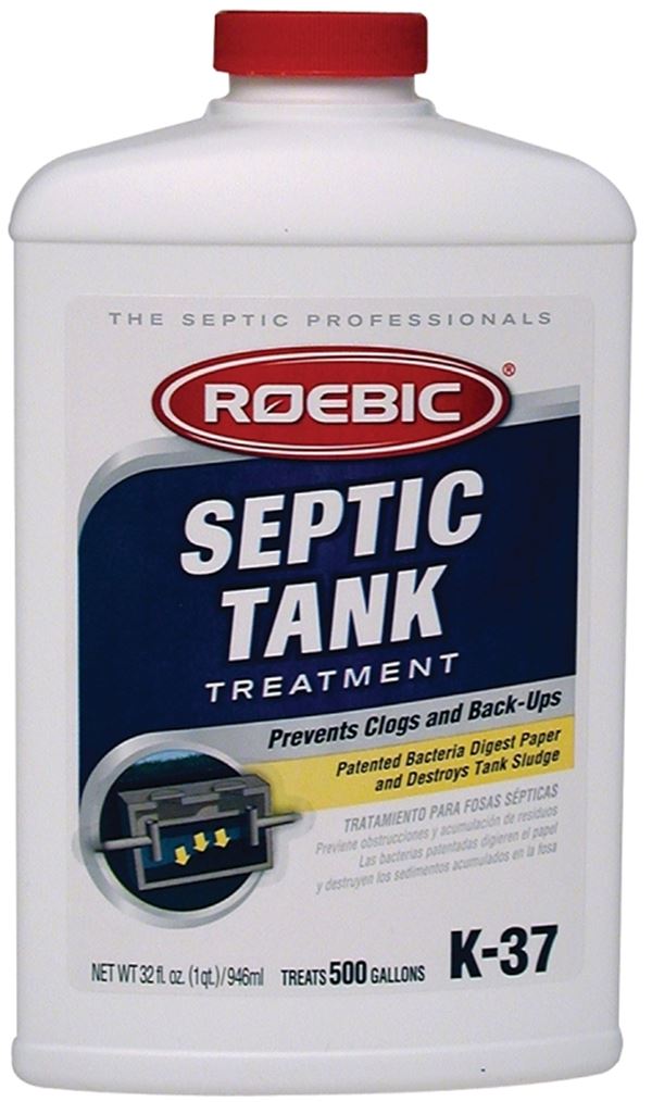 Roebic K-37H Septic System Treatment, Liquid, Straw, Earthy, Slightly Hazy, 0.5 gal, Pack of 6