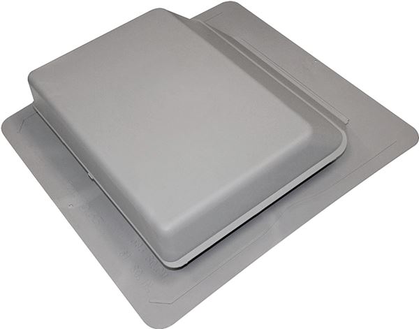 Duraflo 6065G Roof Vent, 17.247 in OAW, 61 sq-in Net Free Ventilating Area, Polypropylene, Gray