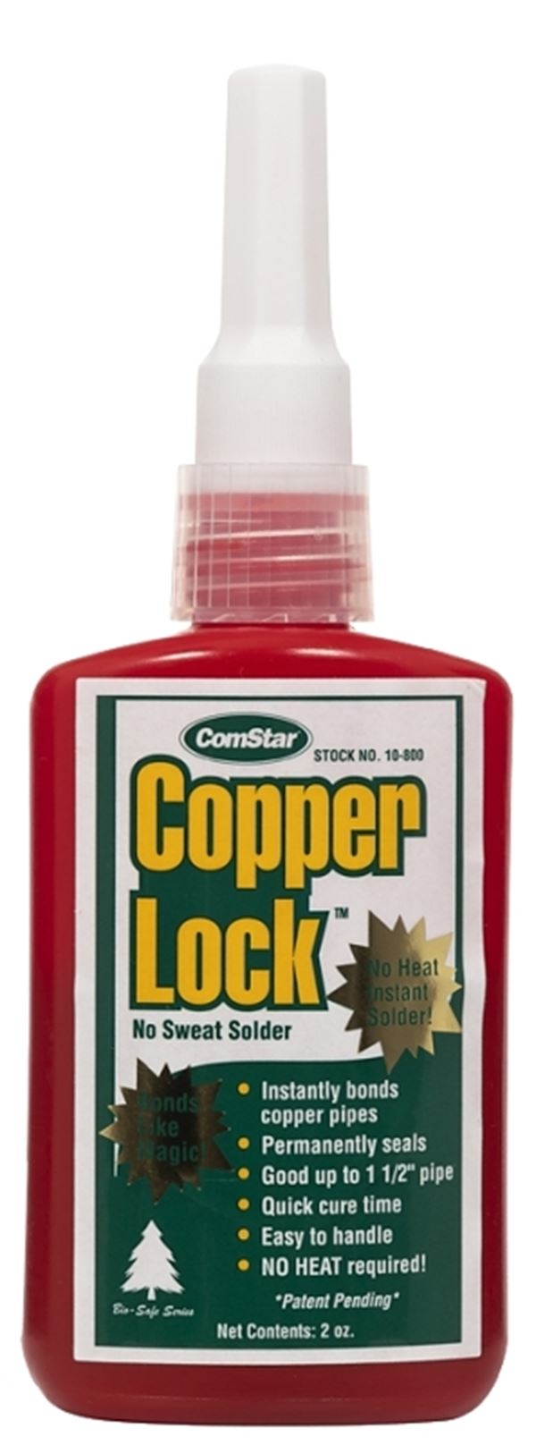 ComStar Copper Lock Series 10-800 No Heat Solder, 2 oz Tube, Liquid, -60 to 300 deg F Melting Point