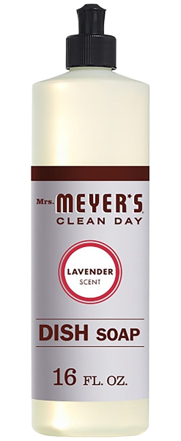 Mrs. Meyer's 11103 Dish Soap, 16 oz, Liquid, Floral, Colorless