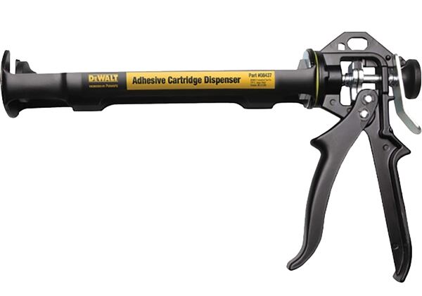 DeWALT 08437-PWR Caulking Gun, Manual, 10 oz Cartridge, Quik-Shot Cartridge