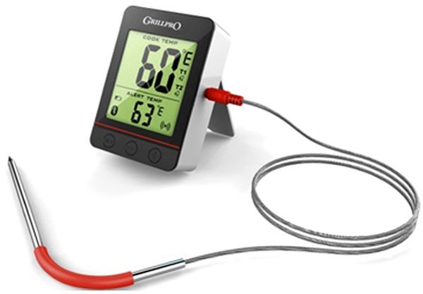 GrillPro 13975 Bluetooth Thermometer, -13 to 572 deg F, Digital Display